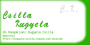 csilla kugyela business card